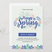 Invitation de flyer du Festival Spring (Devant / Derrière)