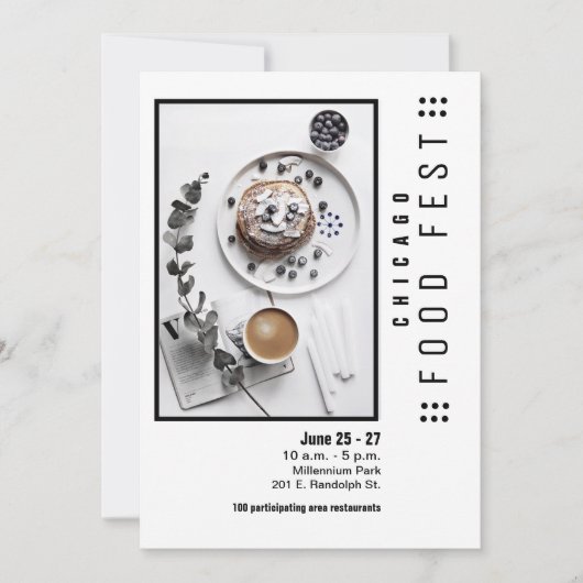 invitation de flyers de festival alimentaire (Devant)