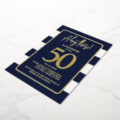 Invitation de Foil de fête 50e anniversaire de la  (Rotation)