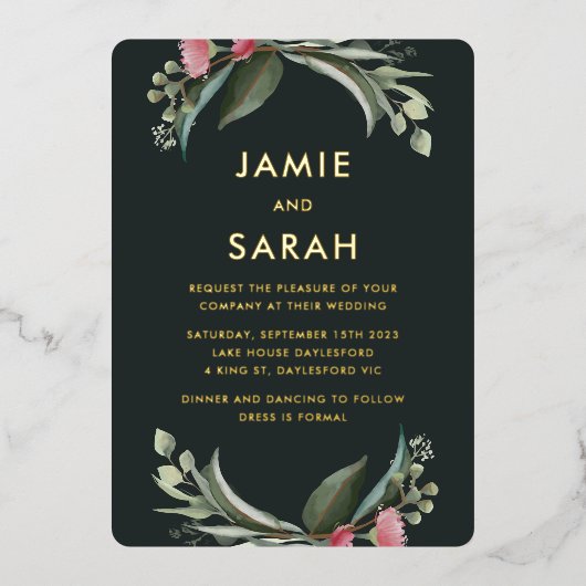 Invitation de Foil Gum Blossom (Recto)