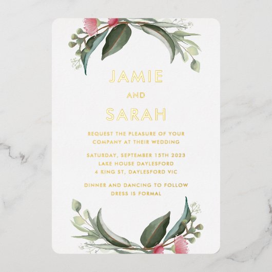 Invitation de Foil Gum Blossom (Recto)