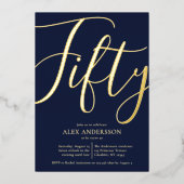 Invitation de Foil pour le 50e anniversaire de la  (Recto)