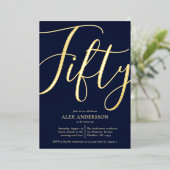 Invitation de Foil pour le 50e anniversaire de la  (Debout devant)