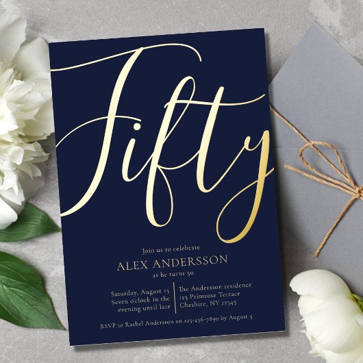 Invitation de Foil pour le 50e anniversaire de la 