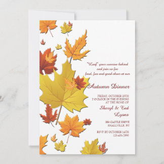 Invitation de fond d'automne