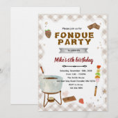Invitation de fondue au chocolat (Devant / Derrière)