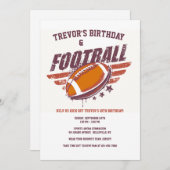 Invitation de football américain (Devant / Derrière)