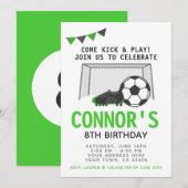 Invitation de football, fête d'anniversaire sporti (Devant / Derrière)
