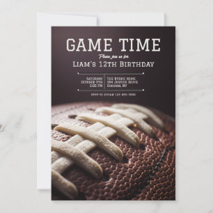 Invitation de football Game Time
