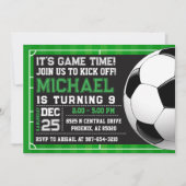 Invitation de football, Invitation d'anniversaire  (Devant)