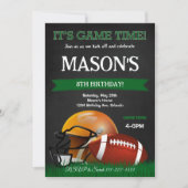 Invitation de football noir (Devant)