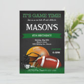 Invitation de football noir (Debout devant)