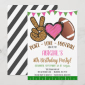 Invitation de football pour filles (Devant / Derrière)