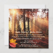 Invitation de forêt enchantée d'automne pour après (Devant)