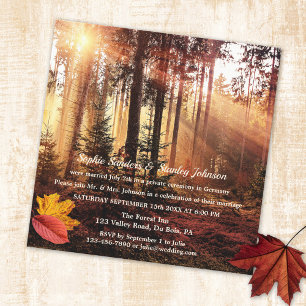 Invitation de forêt enchantée d'automne pour après