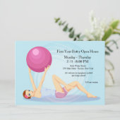 Invitation de forme physique de boule d'exercice (Debout devant)
