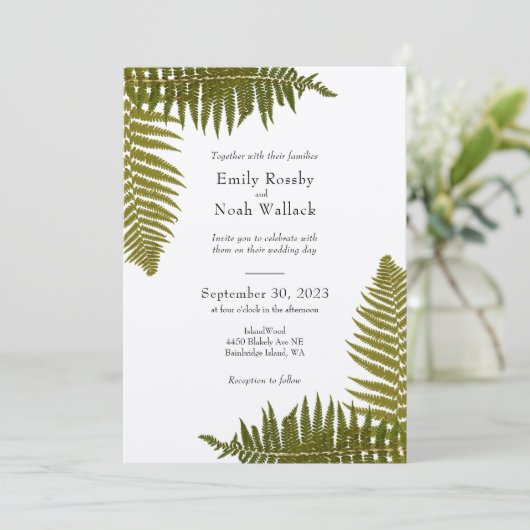 Invitation de fougères des bois (Debout devant)