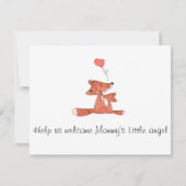 Invitation de Fox Baby shower (Devant)