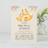 Invitation de Fox baby shower (Debout devant)