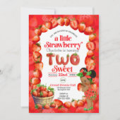 Invitation de fraise 2e anniversaire (Devant)