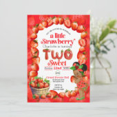 Invitation de fraise 2e anniversaire (Debout devant)