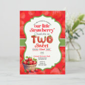 Invitation de fraise 2e anniversaire (Debout devant)
