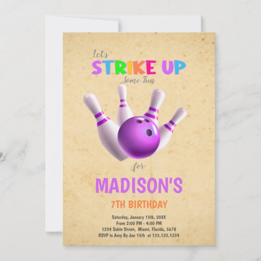 Invitation de Frappe modifiable pour garçons ou fi (Devant)