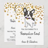 *~* Invitation de Frenchie French Bulldog Mignon (Devant / Derrière)