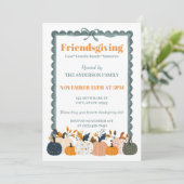 Invitation de Friendsgiving Citrouille (Debout devant)