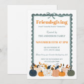 Invitation de Friendsgiving Citrouille (Devant / Derrière)