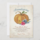 Invitation de Friendsgiving - citrouille de (Devant)