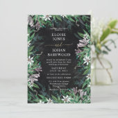 Invitation de frontière florale champêtre élégante (Debout devant)