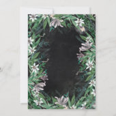 Invitation de frontière florale champêtre élégante (Dos)