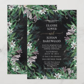 Invitation de frontière florale champêtre élégante (Devant / Derrière)