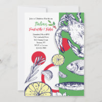 Invitation de fruits de mer