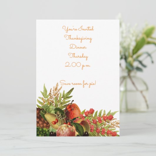 Invitation de fruits récoltés (Debout devant)