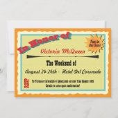 Invitation de fuite de week-end de filles (Dos)