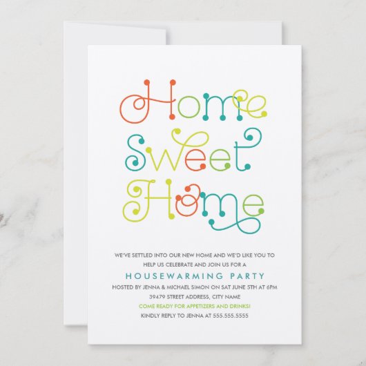 Invitation de Fun & Whimsical Houseécher Party (Devant)