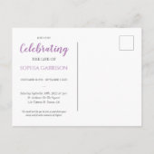 Invitation de funérailles photo pour célébration d (Dos)