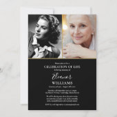 Invitation de funérailles pour célébration de la v (Devant)