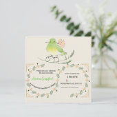 Invitation de future mariée | Brida florale person (Debout devant)