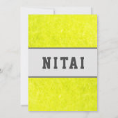 Invitation de Fuzzies de Tennis (Dos)