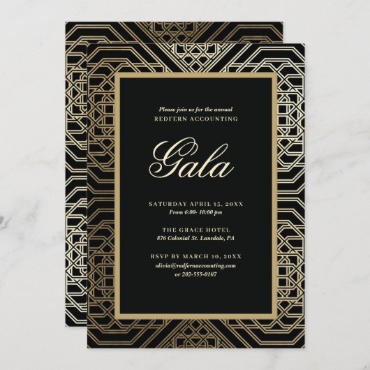 Invitation de Gala (Devant / Derrière)