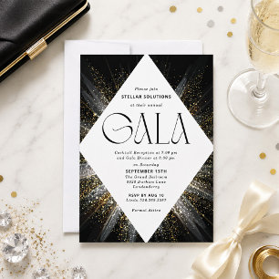 Invitation de gala Black Tie Sparkle