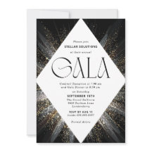 Invitation de gala Black Tie Sparkle