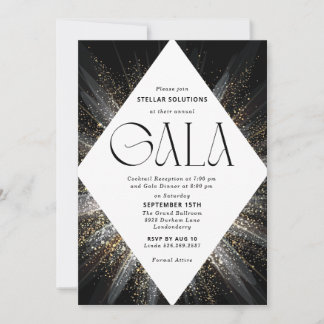 Invitation de gala Black Tie Sparkle