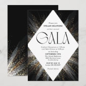 Invitation de gala Black Tie Sparkle (Devant / Derrière)