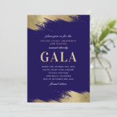 Invitation de gala bleu or événement formel (Debout devant)