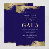 Invitation de gala bleu or événement formel (Devant / Derrière)