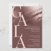 Invitation de gala d'affaires modifiable en bronze (Devant)